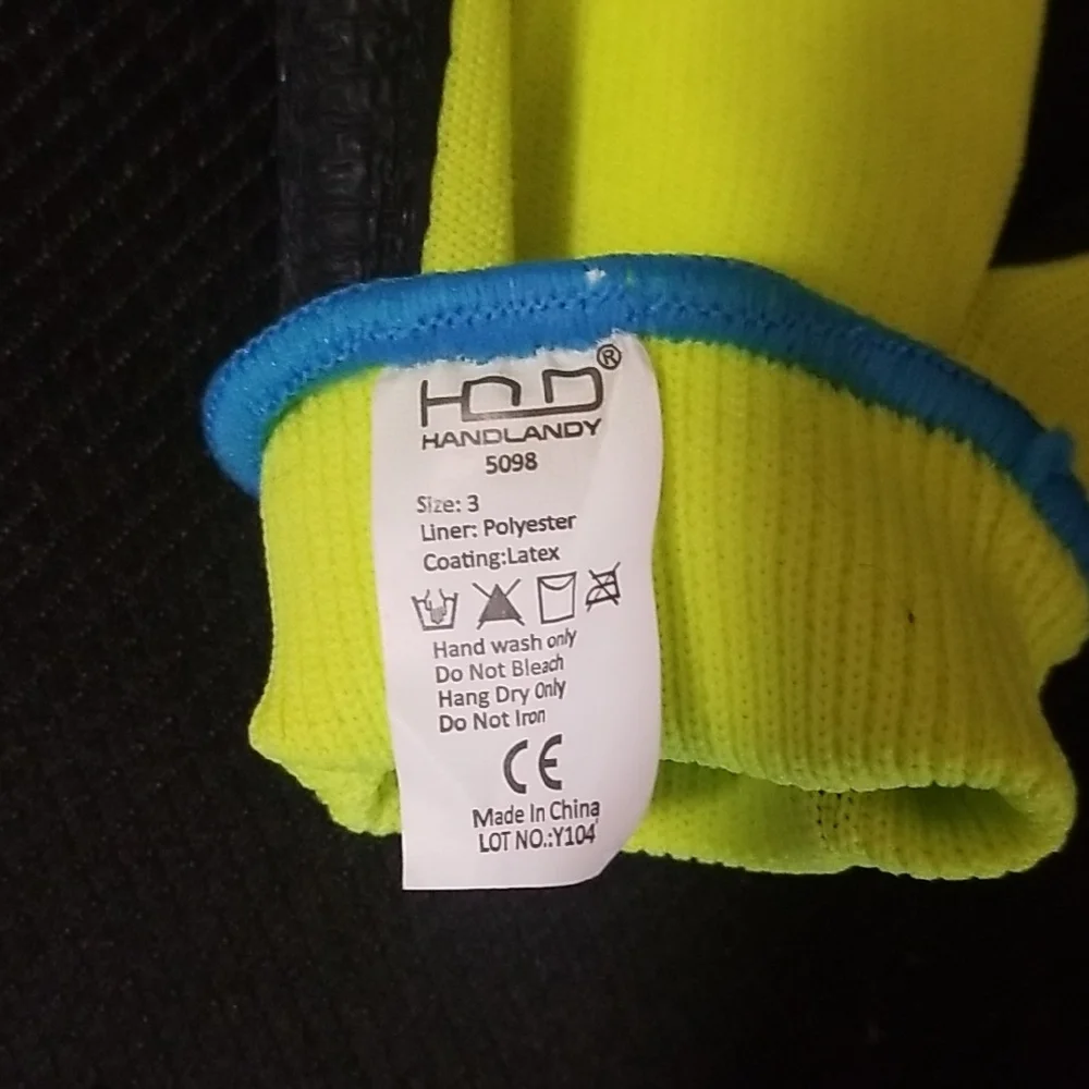 Kids Yellow & Black Outdoor Work Gloves